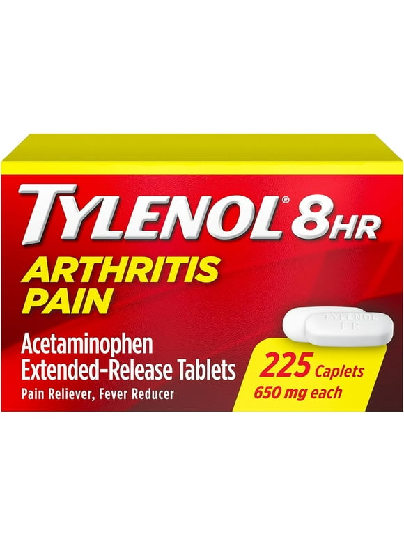 Tylenol 8 Hour Arthritis Pain Relief Extended-Release Tablets, 650 mg Acetaminophen, Joint Pain Reliever & Fever Reducer Medicine, Oral Pain Reliever for Arthritis & Joint Pain, 225 Count
