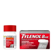 Tylenol 8 Hour Muscle Aches Pain Relief Tablets with Acetaminophen, 24 Count