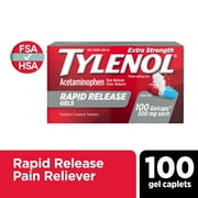 Tylenol Extra Strength 500 mg Acetaminophen Rapid Release Gels, 100 Ct