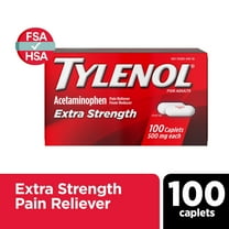 Tylenol Extra Strength 500mg Acetaminophen Caplets, Value Size, 100 Ct