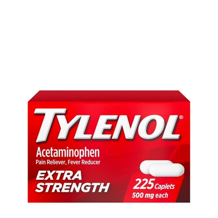 Tylenol Extra Strength 500mg Acetaminophen Caplets, Value Size, 225 Count