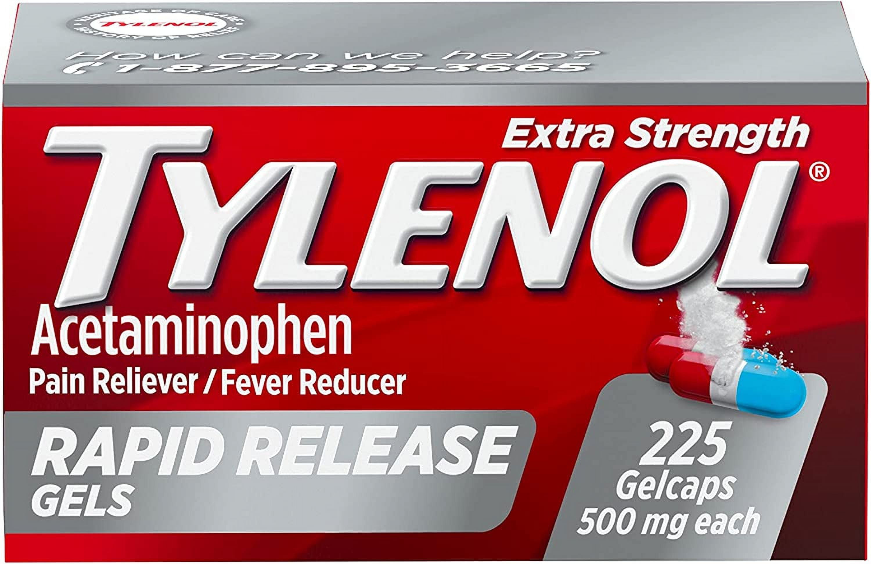 Tylenol Extra Strength Acetaminophen Rapid Release Gels, Pain Reliever