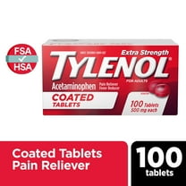 Tylenol Extra Strength Coated Tablets with Acetaminophen 500mg, 100 Ct