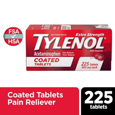 Tylenol Extra Strength Coated Tablets with Acetaminophen 500mg, 225 Ct