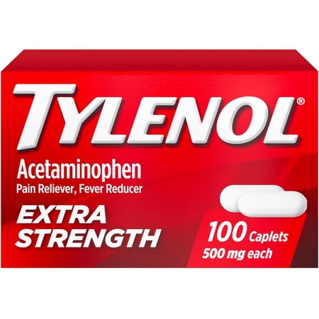 Tylenol Extra Strength Pain Reliever & Fever Reducer 500 mg Caplets 100 Each