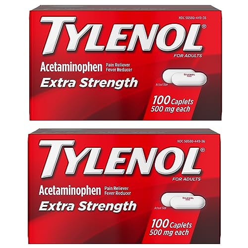 Tylenol Extra Strength Pain Reliever and Fever Reducer Caplets, 500 mg
