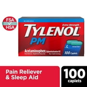 Tylenol PM Extra Strength Pain Reliever & Sleep Aid Caplets, 100 Ct
