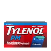 Tylenol PM Extra Strength Pain Relief & Sleep Aid Caplets, Value Size, 150 Count