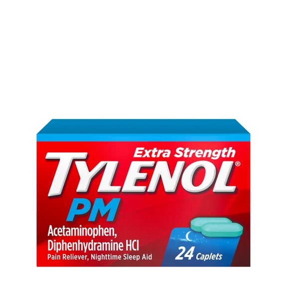 Tylenol PM Extra Strength Pain Relief & Sleep Aid Caplets, 24 Count