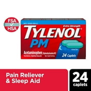 Tylenol PM Extra Strength Pain Reliever & Sleep Aid Caplets, 24 Ct