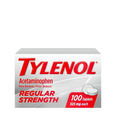product image of Tylenol Regular Strength Tablets with 325 mg Acetaminophen, 100 Ct