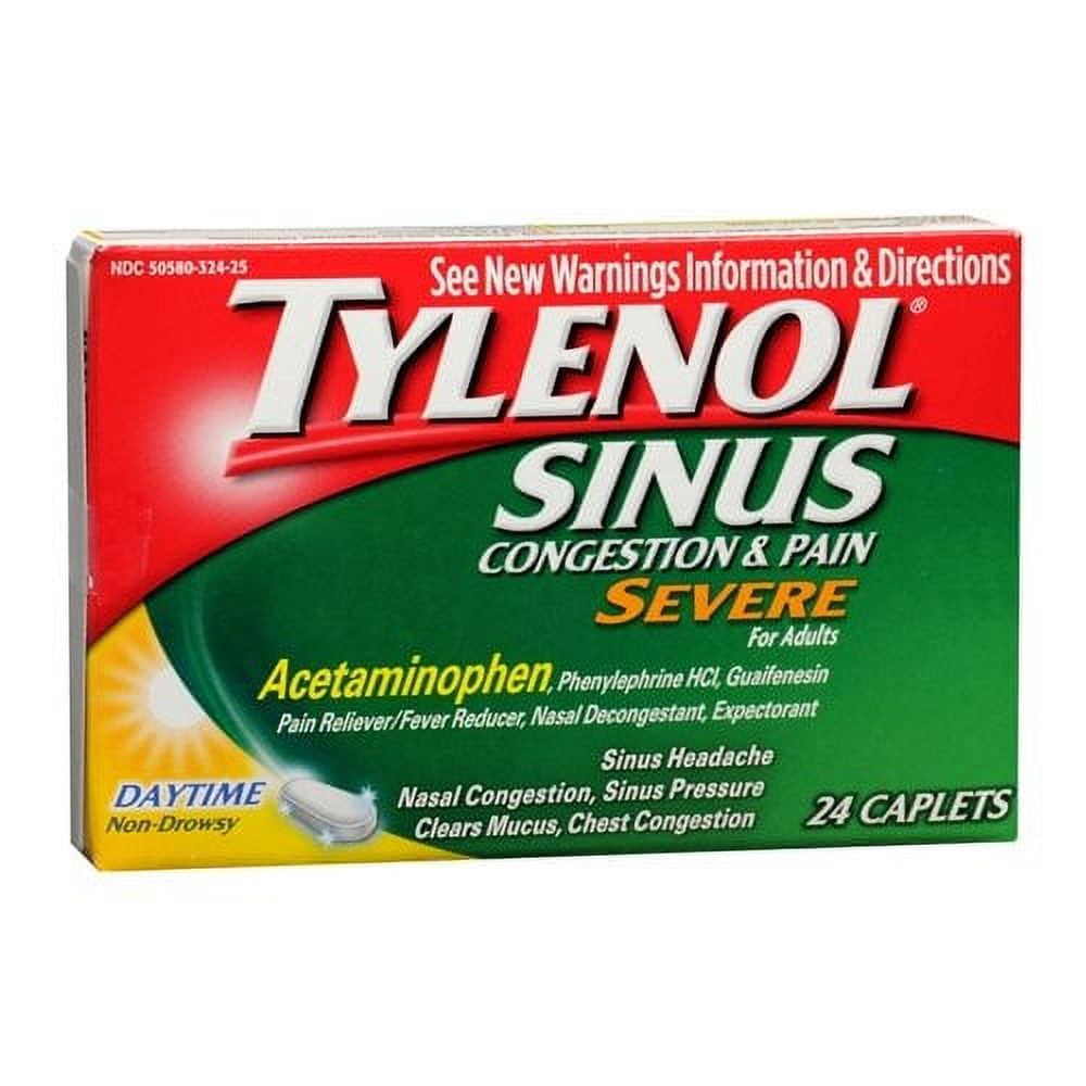 Tylenol Sinus Congestion Pain Severe Daytime NonDrowsy (Pack of 4