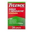 thumbnail image 1 of Tylenol Sinus + Headache Daytime Non-Drowsy Relief Caplets, Acetaminophen 325mg, Nasal Decongestant for Sinus Pressure, Headache & Nasal Congestion Relief, 24 ct, 1 of 3
