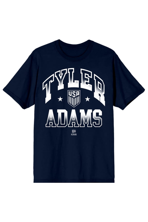Tyler Adams USSF x USMNTPA Men’s Navy Blue Short Sleeve Tee-XS