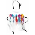 thumbnail image 1 of Tyler Apron Composition of Kindergarten Themed Colorful Letter Arrangement Newborn Children Name, Unisex Kitchen Bib Apron with Adjustable Neck for Cooking Baking Gardening, Multicolor, by Ambesonne, 1 of 3
