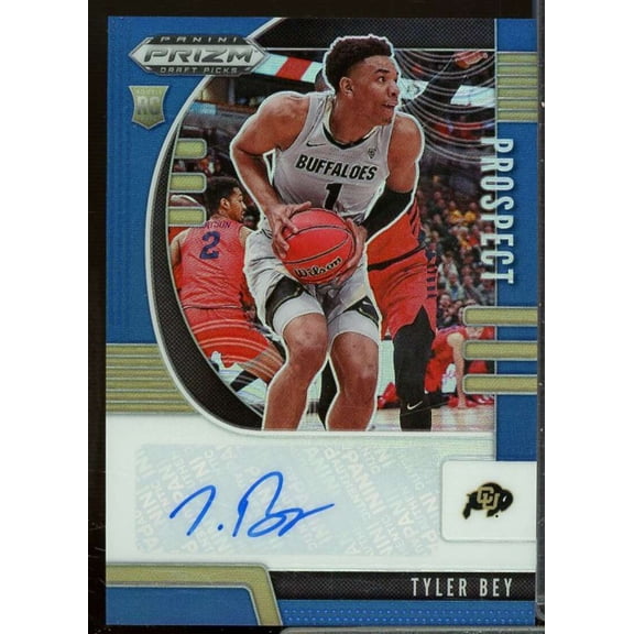 Tyler Bey Rookie 2020-21 Panini Prizm Draft Picks Prospect Autographs Blue #35
