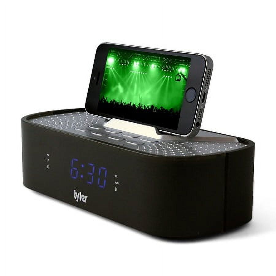 Tyler Bluetooth Alarm Clock Radio with Stereo Speaker FM Radio USB
