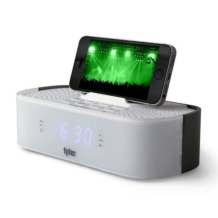Tyler Bluetooth Alarm Clock Radio with Stereo Speaker FM Radio USB