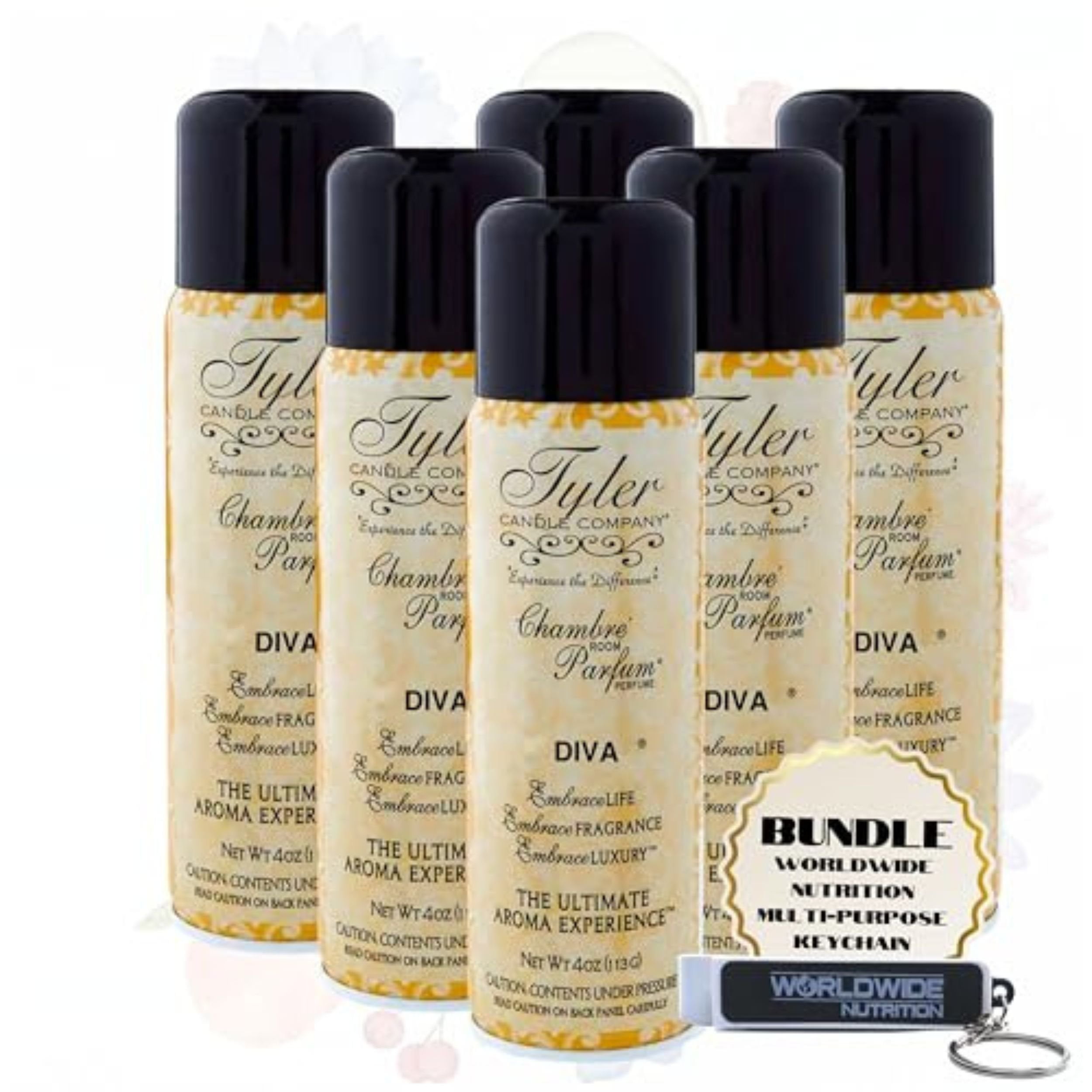 Tyler Candle 4 oz. Chambre Parfum Room Perfume Spray Diva Scent 6