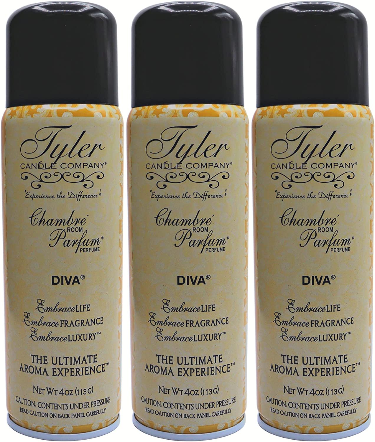 Tyler Candle Company Diva Signature Fragrance Chambre Parfum 3 Pack