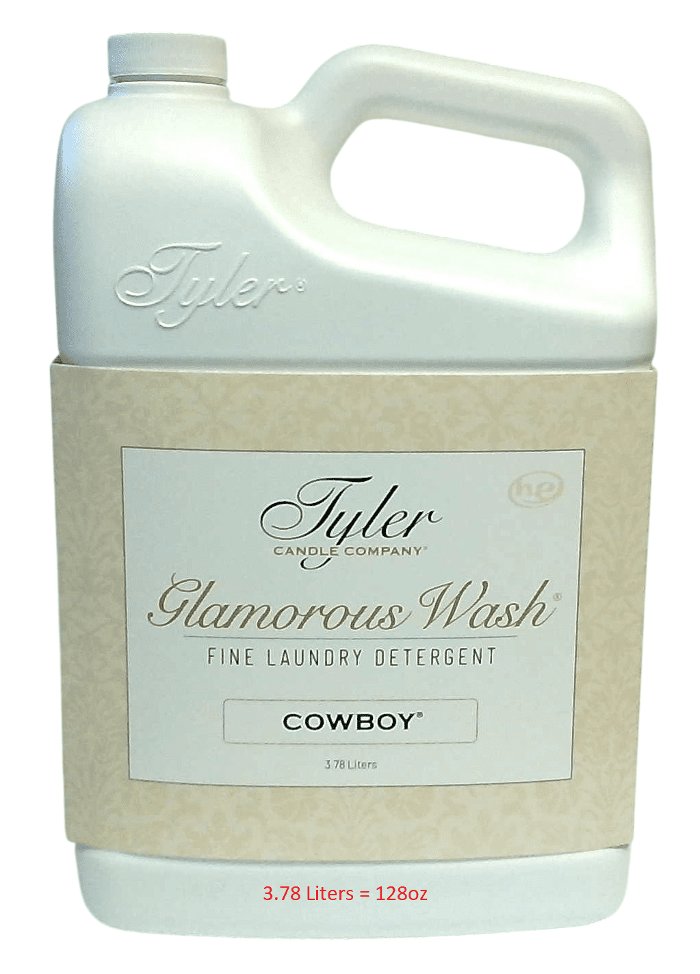 Tyler Candle Cowboy Glamorous Wash Liquid Laundry Detergent, 48 Loads, 128 fl oz