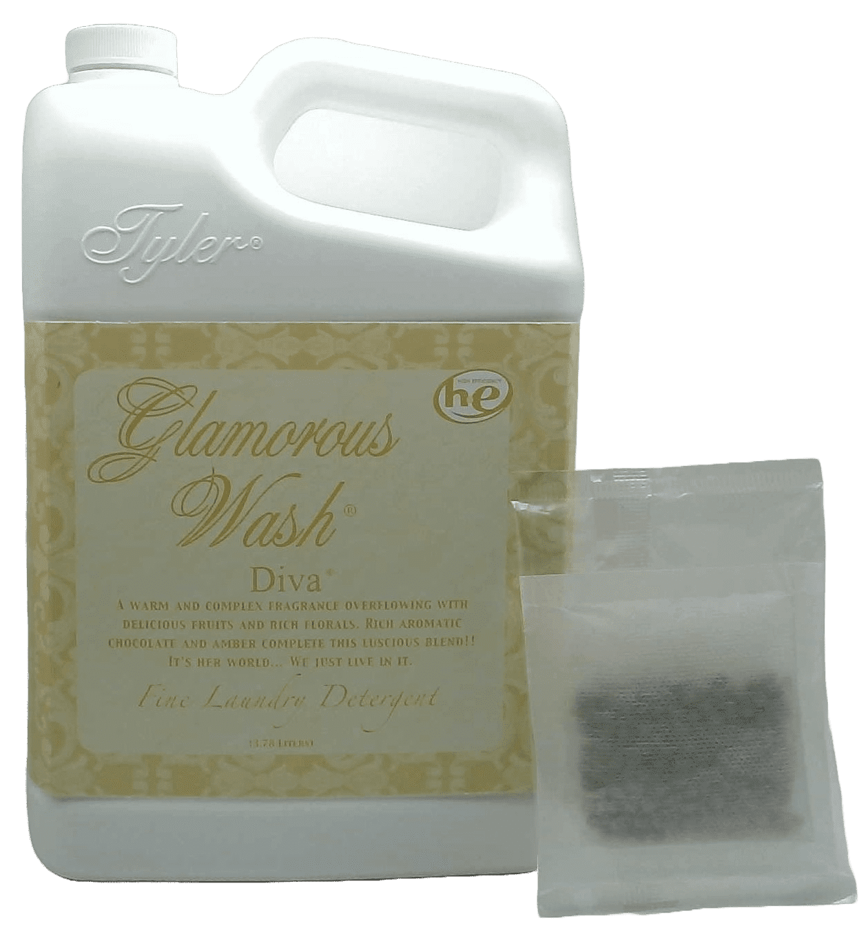 Tyler Candle Company - Glamorous Wash - Diva - 3.78L / 128oz - with sachet pouch