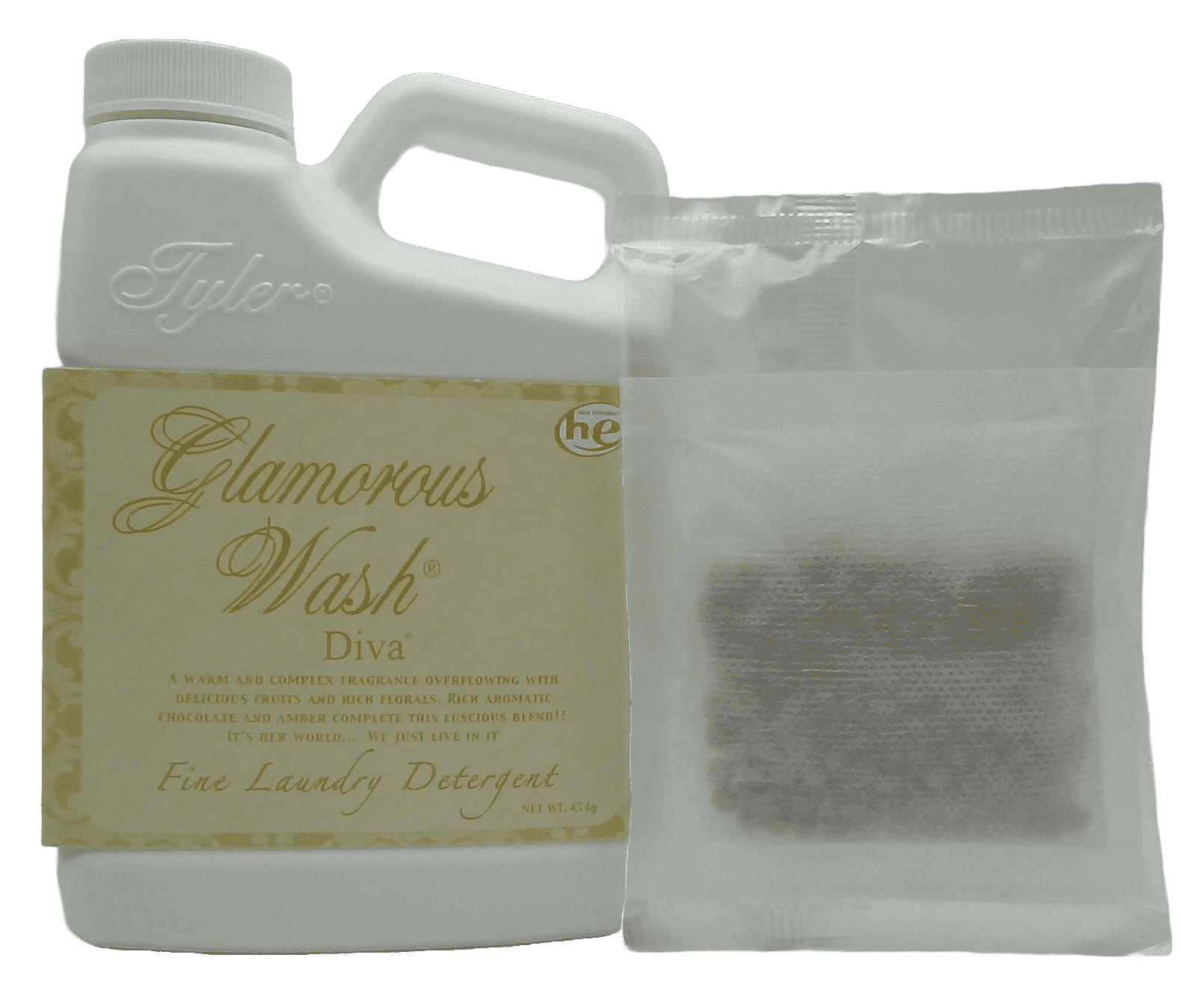 Tyler Candle Company - Glamorous Wash - Diva - 454g / 16oz - with sachet pouch