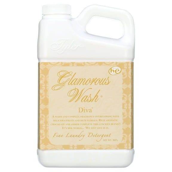 Tyler Candle Diva Glamorous Wash Liquid Laundry Detergent, 12 Loads, 32 fl oz