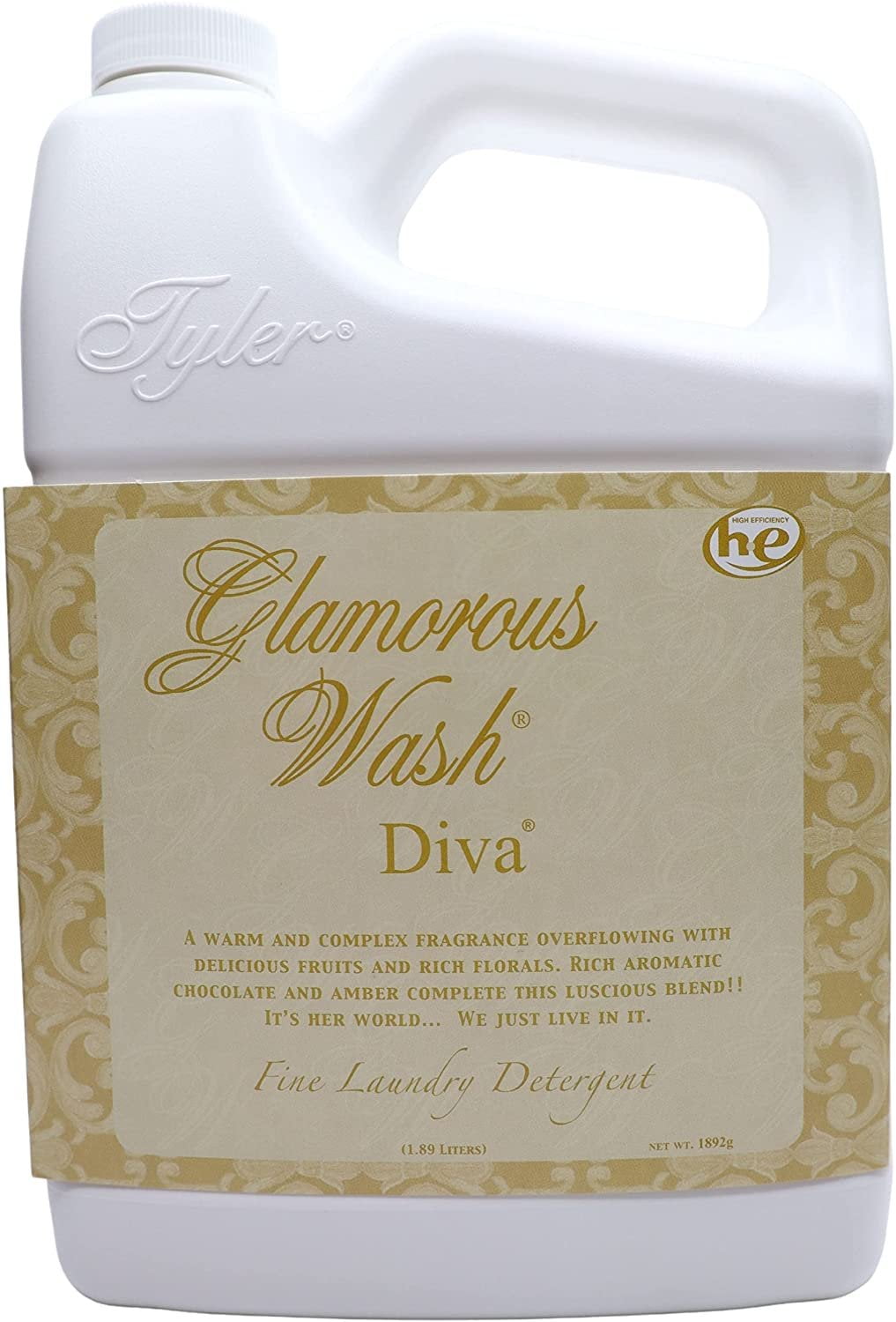 Tyler Candle Company Diva Glamorous Wash Fine Laundry Detergent, 1.89L