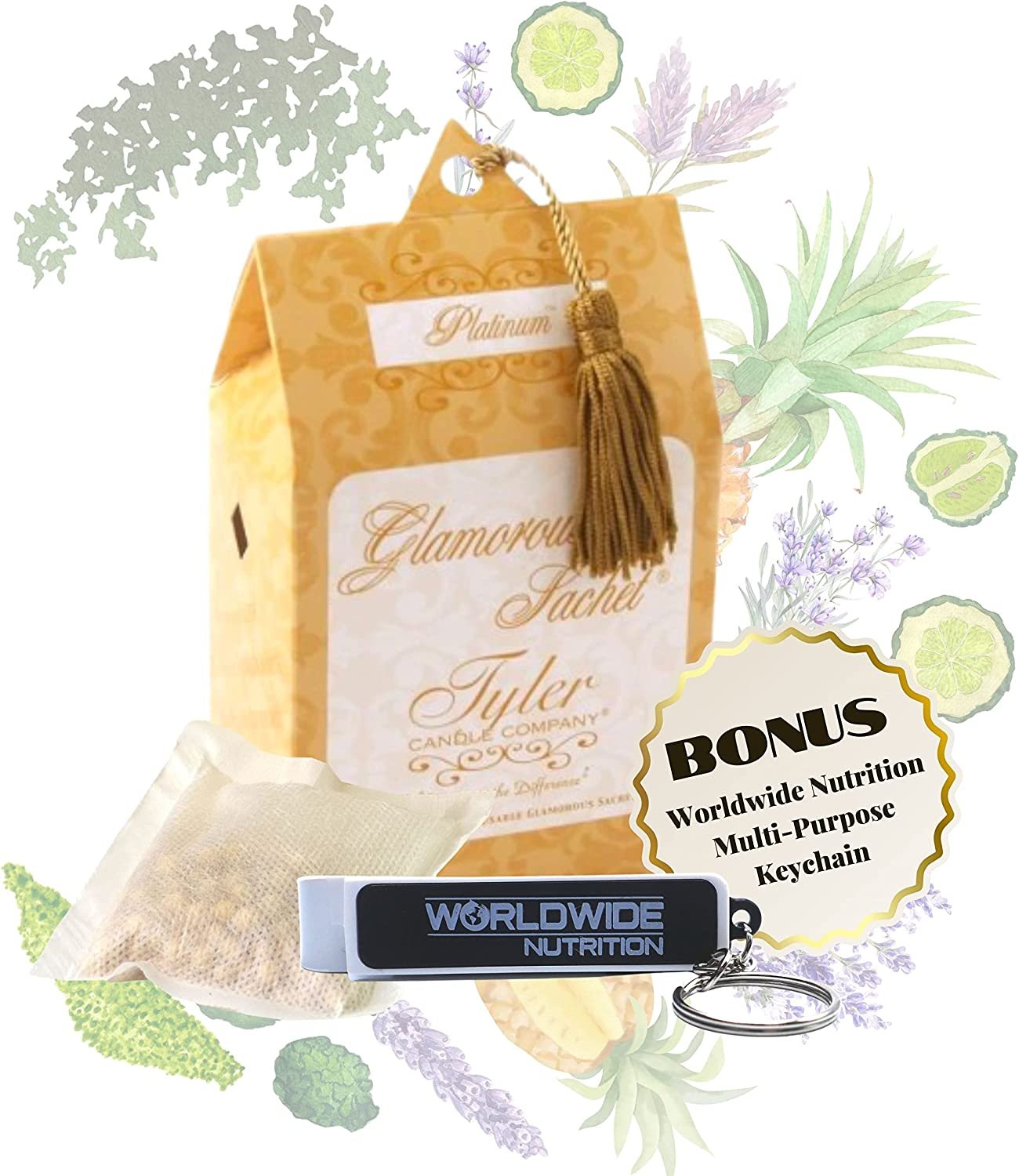 Tyler Candle Company Platinum Dryer Sheet Sachets Glamorous Reusable