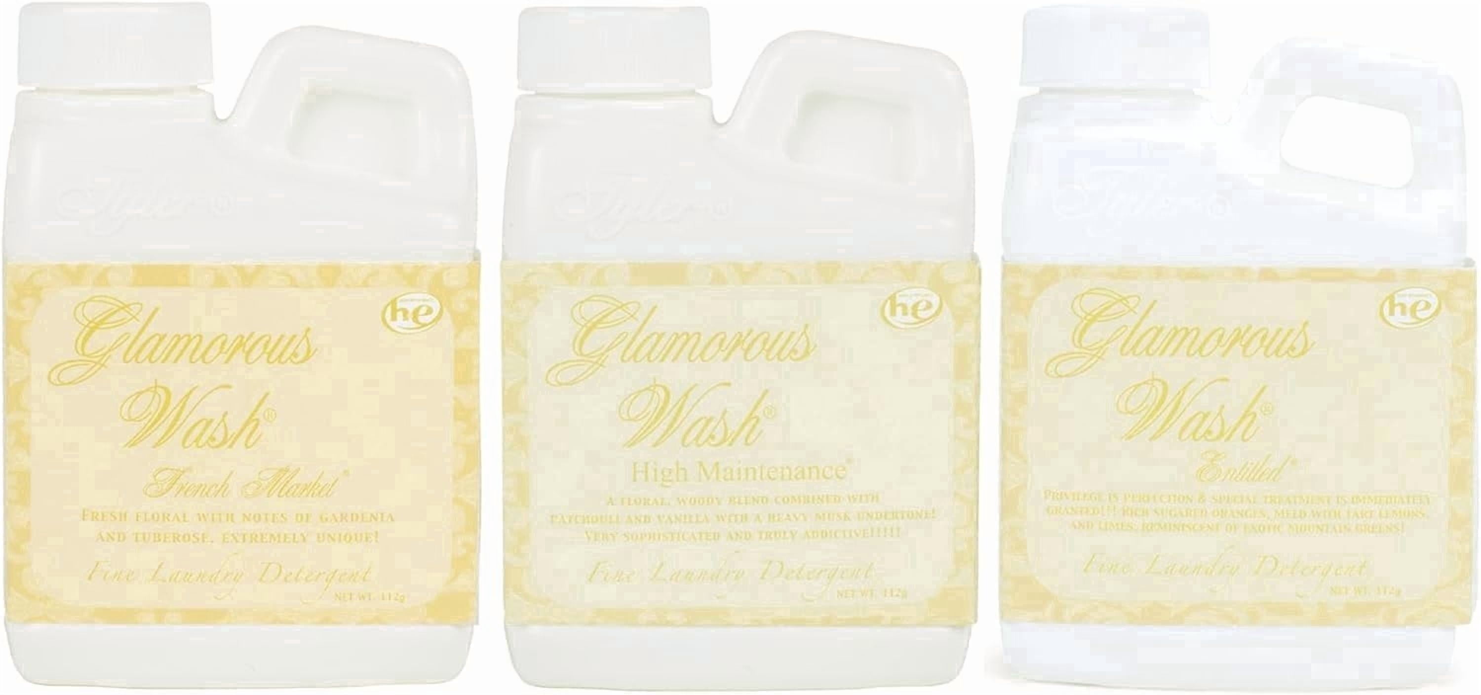 Tyler Glamorous Wash Fine Laundry Detergent, High Maintenance, French Market, Entitled, 4 oz, Pack of 3