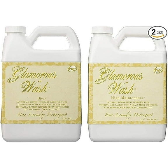 Tyler Candle Glamorous Wash Laundry Detergent Diva and High Maintenance 32oz Bundle