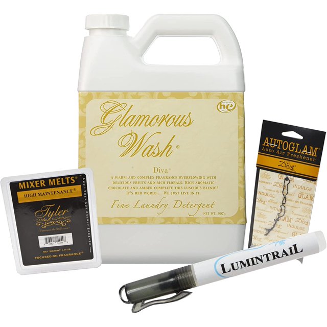 Tyler Candle Laundry Detergent Glamorous Wash, Diva 32 oz Bundle with