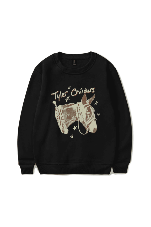 Tyler Childers Merch Sweatshirt Hoodie Natural Mule Pull Tour 2024 Classic Long Sleeve Men Women Clothe