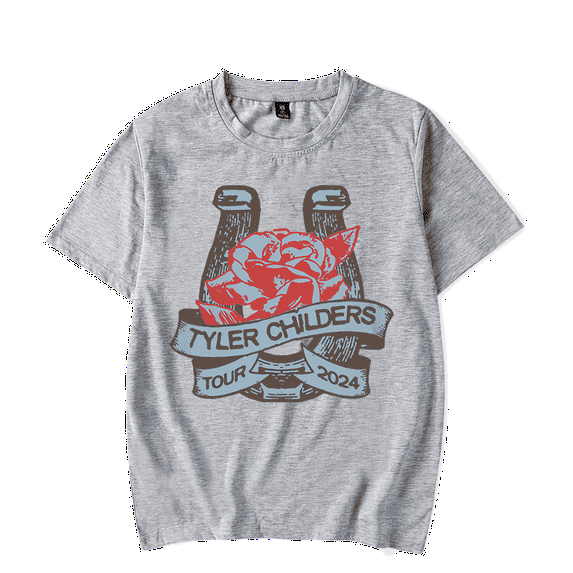 Tyler Childers Merch T Shirt Blue Muleshoe T-Shirt 2024 Tour Merch Vintage Short Sleeve For Fans Men Women Top Tee