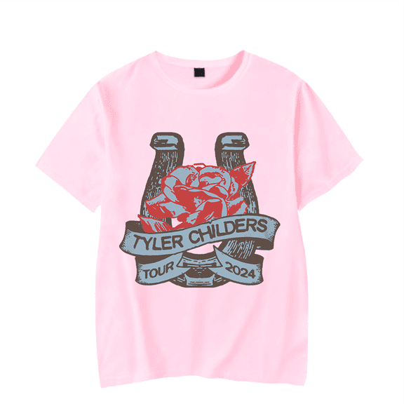 Tyler Childers Merch T Shirt Blue Muleshoe T-Shirt 2024 Tour Merch Vintage Short Sleeve For Fans Men Women Top Tee