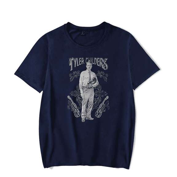Tyler Childers Merch T Shirt Long Violent History T-Shirt Tour 2024 Short Sleeve For Fans Unisex Top Tee