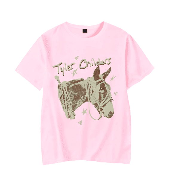 Tyler Childers Merch T Shirt Mule Pull Tour 2024 T-Shirt Classic Horse Logo Vintage Short Sleeve For Fans Unisex Top Tee