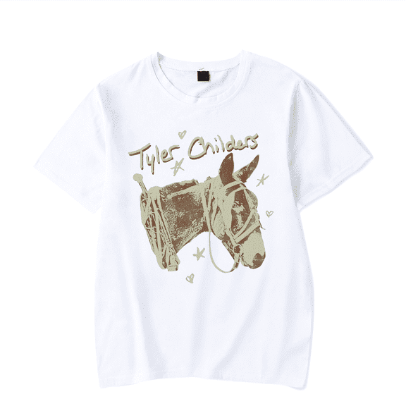 Tyler Childers Merch T Shirt Mule Pull Tour 2024 T-Shirt Classic Horse Logo Vintage Short Sleeve For Fans Unisex Top Tee