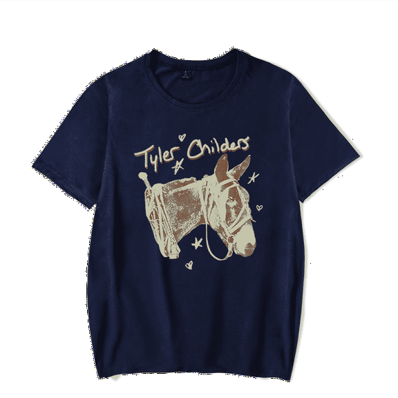 Tyler Childers Merch T Shirt Mule Pull Tour 2024 T-Shirt Classic Horse Logo Vintage Short Sleeve For Fans Unisex Top Tee