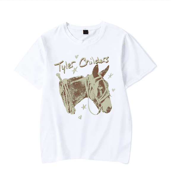 Tyler Childers Merch T Shirt Mule Pull Tour 2024 T-Shirt Classic Horse Logo Vintage Short Sleeve For Fans Unisex Top Tees