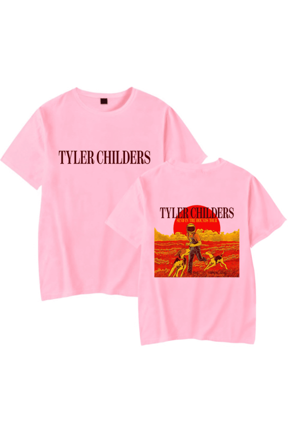 Tyler Childers Merch Tee Send in the Hound Tour Music T shirt Unisex Casual Short Sleeve Tshirt