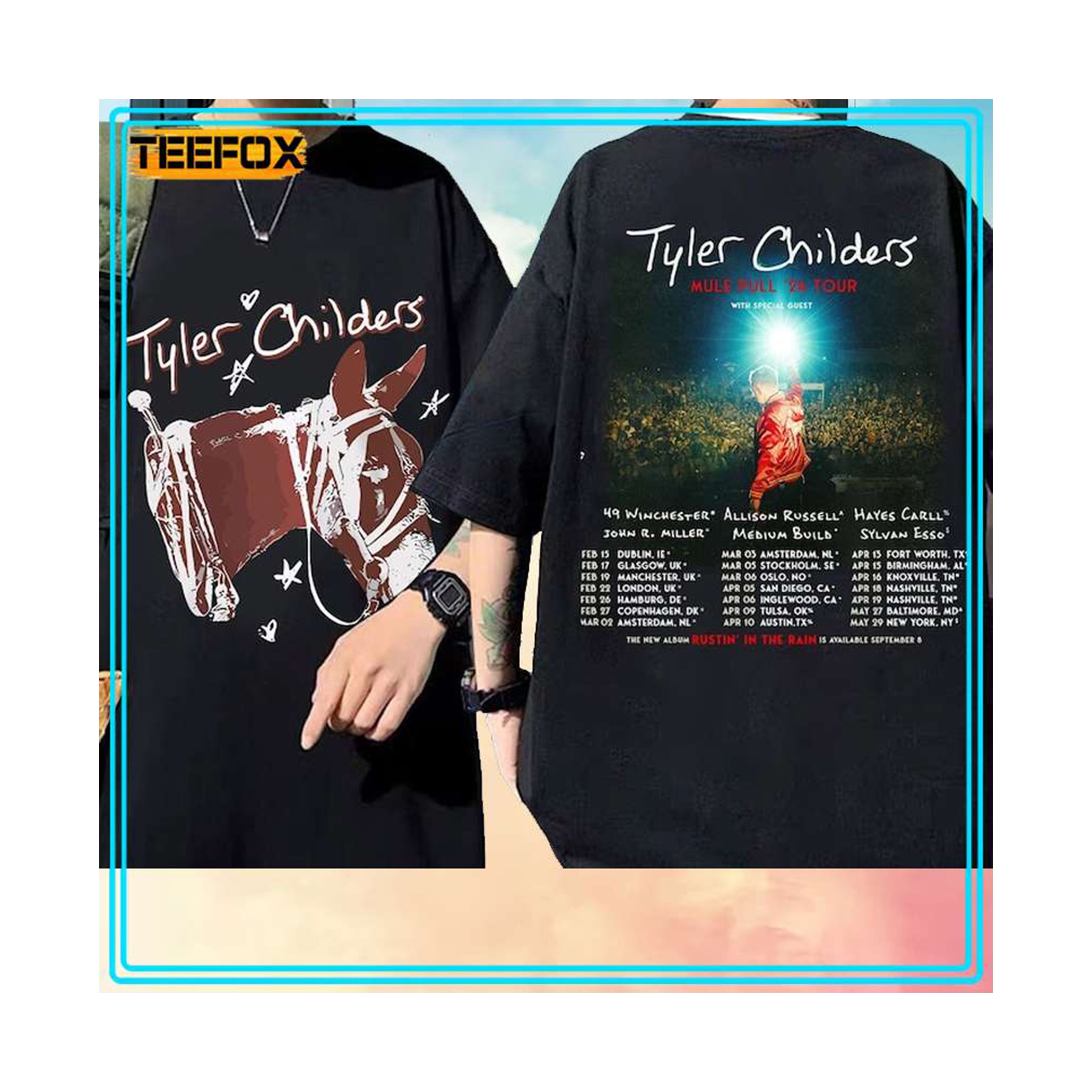 Tyler Childers Mule Pull Tour 2024 T Shirt