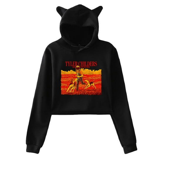 Tyler Childers Music Cat Ear Hoodie Harajuku Womens Sweatshirts Long-Sleeved Top