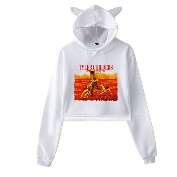 Tyler Childers Music Cat Ear Hoodie Harajuku Womens Sweatshirts Long-Sleeved Top
