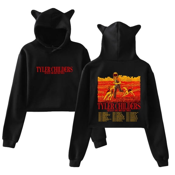 Tyler Childers Music Cat Ear Hoodie Womens Sweatshirts Long-Sleeved Top  Harajuku