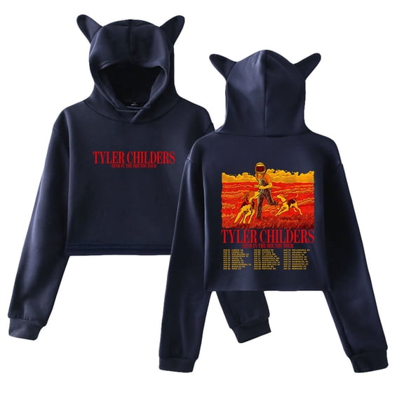 Tyler Childers Music Cat Ear Hoodie Womens Sweatshirts Long-Sleeved Top  Harajuku