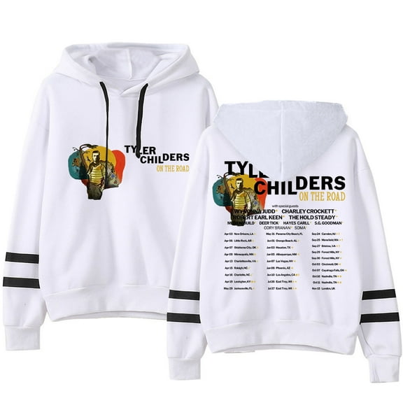 Tyler Childers On The Road Tour 2025 Hoodie Street Trend Long Sleeve Pocketless Sweatshirt