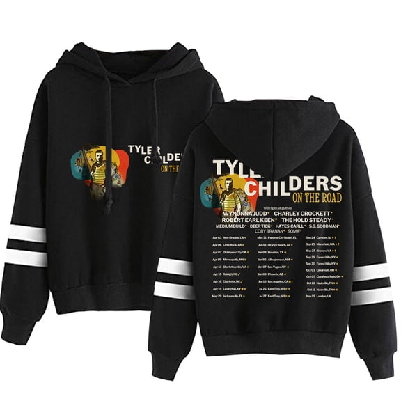 Tyler Childers On The Road Tour 2025 Hoodie Street Trend Long Sleeve Pocketless Sweatshirt