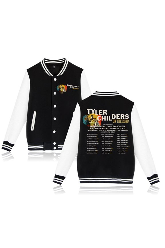 Tyler Childers On The Road Tour 2025 Unisex Fashion Long Sleeve Baseball Jacket